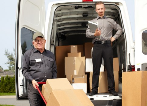 Mike's Man and Van team preparing for a move