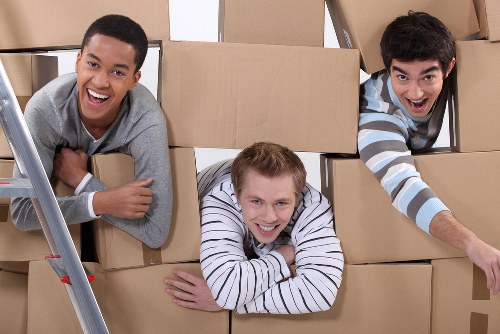 Removals van preparing for move in Stoke Newington