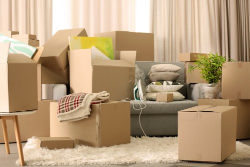 Secure loading of belongings into a removals van