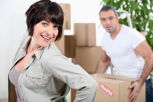 Professional movers packing items in Eastcote